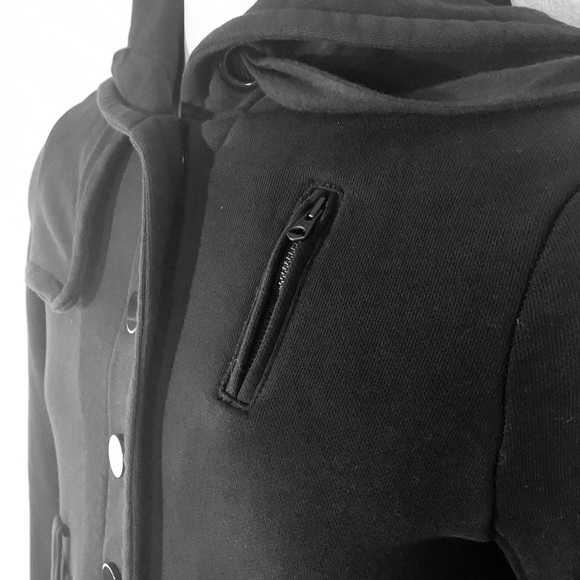 Rare Armani Exchange Thick Jersey Hoodie Coat - Picture 3 of 9